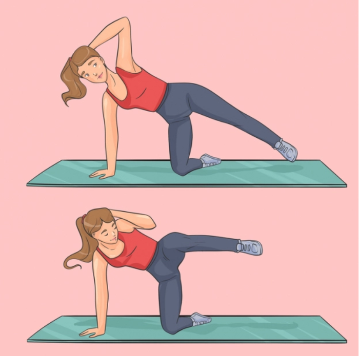 4 bài tập giúp vòng eo thon gọn: Gập bụng, plank... hiệu quả miễn bàn - Ảnh 3