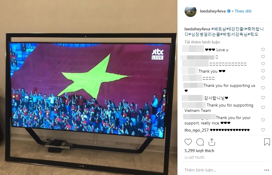 Nữ diễn viên ‘Hotel King” - Lee Da Hae bất ngờ đăng ảnh chúc mừng đội tuyển Việt Nam sau trận thắng Jordan - Ảnh 3