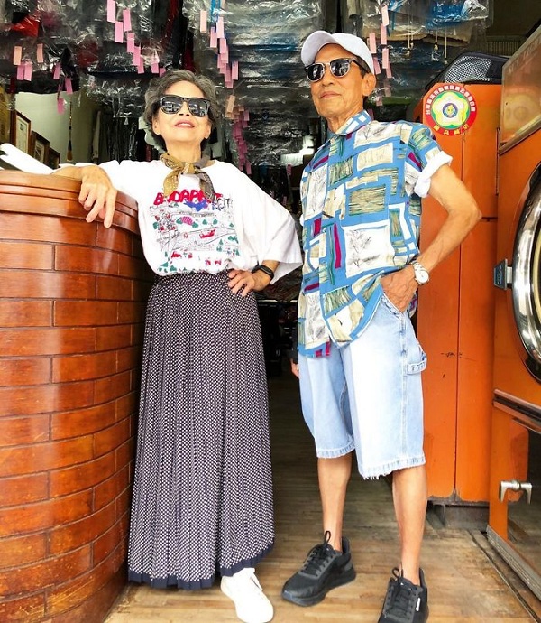 Phong cách thời trang khiến giới trẻ 'ghen tị' của cặp vợ chồng U80 - Ảnh 5