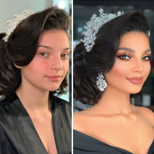 11 bức ảnh cô dâu trước và sau khi trang điểm của thợ makeup có tâm - Ảnh 11