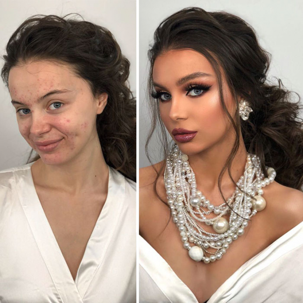 11 bức ảnh cô dâu trước và sau khi trang điểm của thợ makeup có tâm - Ảnh 7