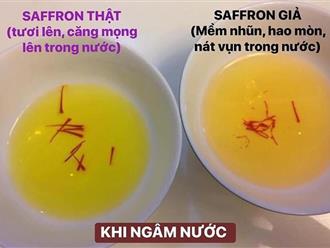 Mẹo hay cần nhớ để phân biệt saffron thật - giả
