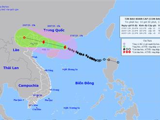 Bão số 1 tiến thẳng vào vịnh Bắc Bộ, hoàn lưu bão bao trùm gần hết Bắc Bộ đến Nghệ An
