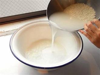 Cách làm trắng da, chống lão hóa đơn giản từ nước vo gạo