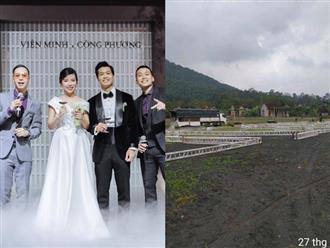 Lộ ảnh lễ cưới Công Phượng ở Nghệ An: Mượn sân bóng làm nơi đặt tiệc