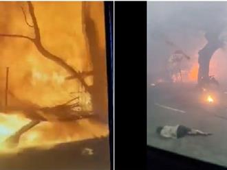 Thảm họa cháy rừng ở Hawaii: Biển lửa “nuốt chửng” cả con đường, thấy phụ nữ ngã xuống đất cũng không dám cứu