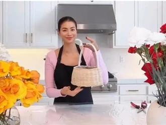 Hoa hậu Phạm Hương cắm hoa bán, kiếm thêm thu nhập trên đất Mỹ?