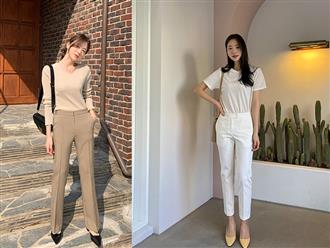 Thường mặc dáng quần âu chuẩn "nhân viên kiểu mẫu", quý cô Hàn Quốc vẫn sành điệu chứ không chán ngắt nhờ mix đồ khéo léo