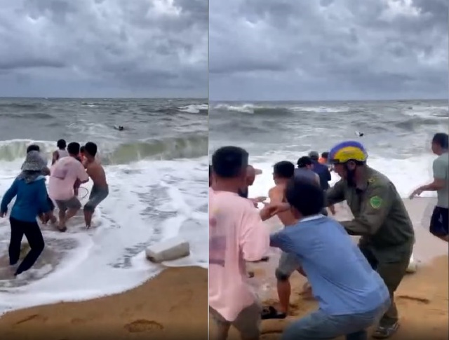 Hà Tĩnh: Huy động 100 người cứu 3 ngư dân bị sóng đánh chìm thuyền,  trôi dạt trên biển - Ảnh 2